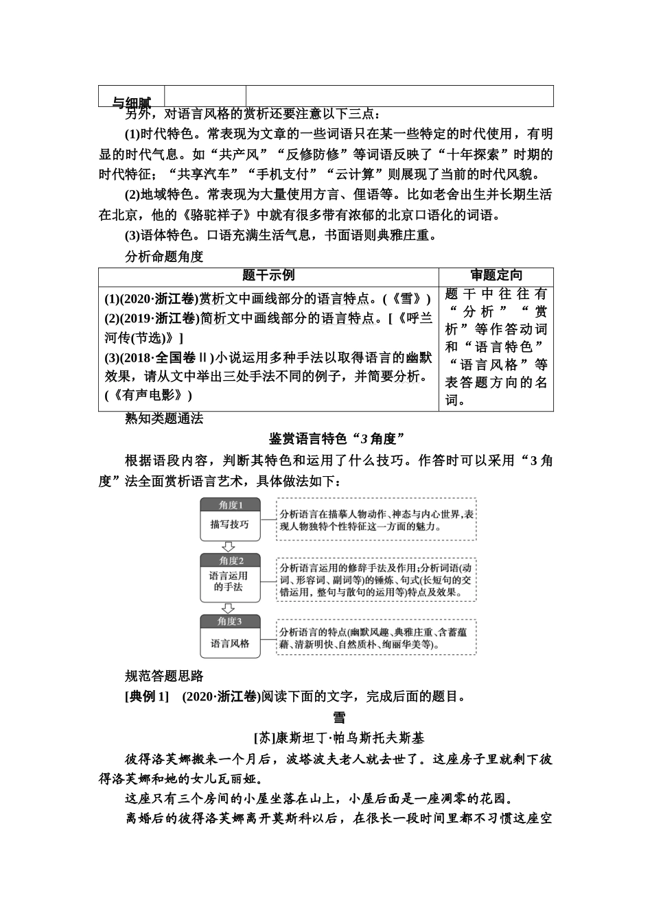 高考语文一轮复习整体设计-第1部分  专题2  小说阅读  第5讲　鉴赏小说语言特色，分析文本特征.doc_第2页