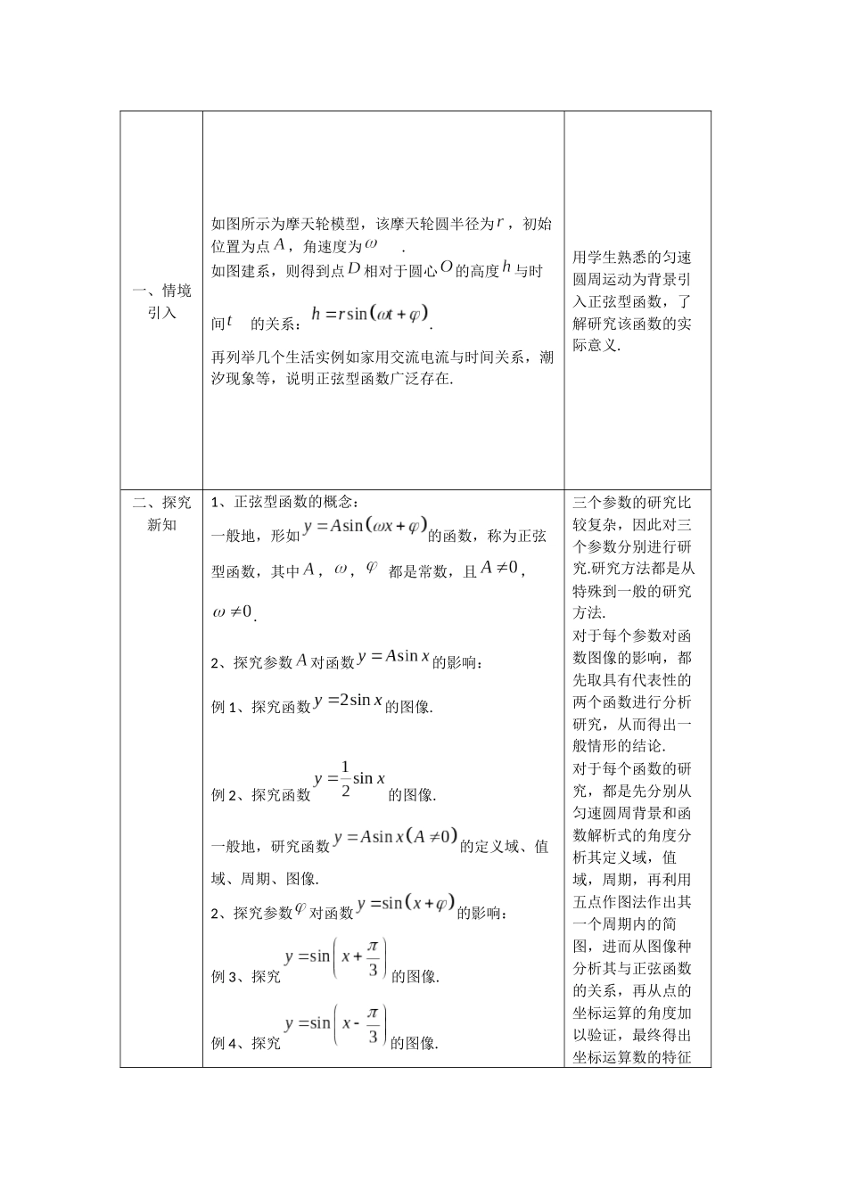 高一数学B版必修第3册（空中课堂）-0514高一数学(人教B版)-正弦型函数的性质与图像(第一课时)-1教案.docx_第2页