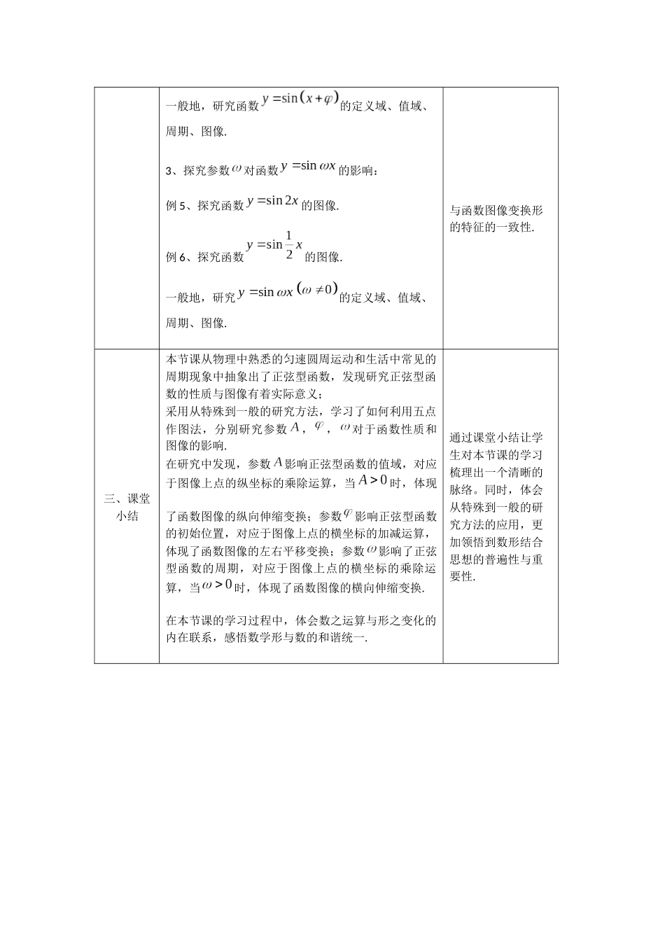 高一数学B版必修第3册（空中课堂）-0514高一数学(人教B版)-正弦型函数的性质与图像(第一课时)-1教案.docx_第3页