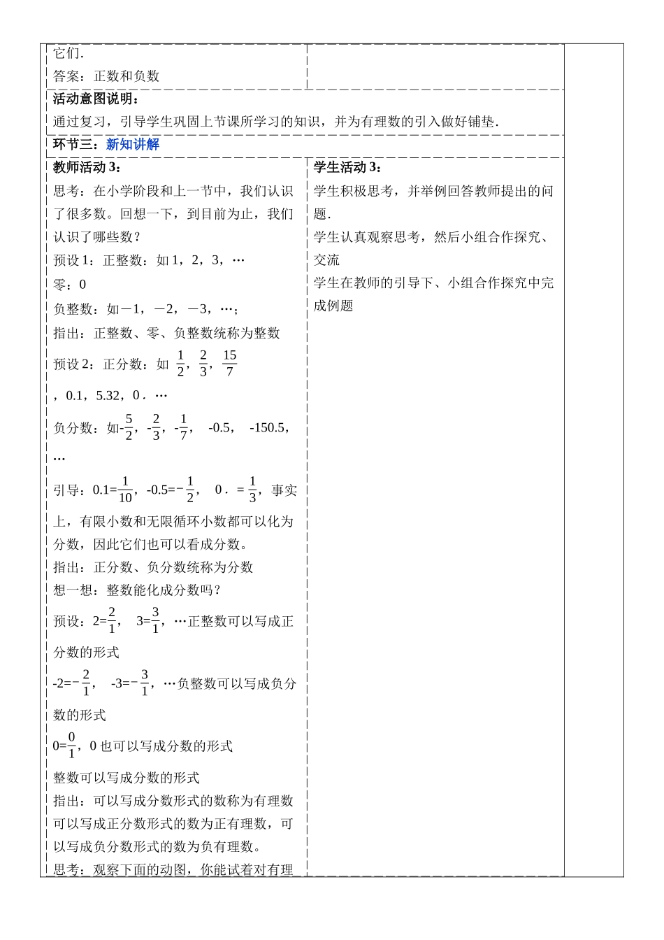  （2025-2026学年）人教版数学七年级上册1.2.1 有理数的概念-教案（练习附答案）.docx_第2页