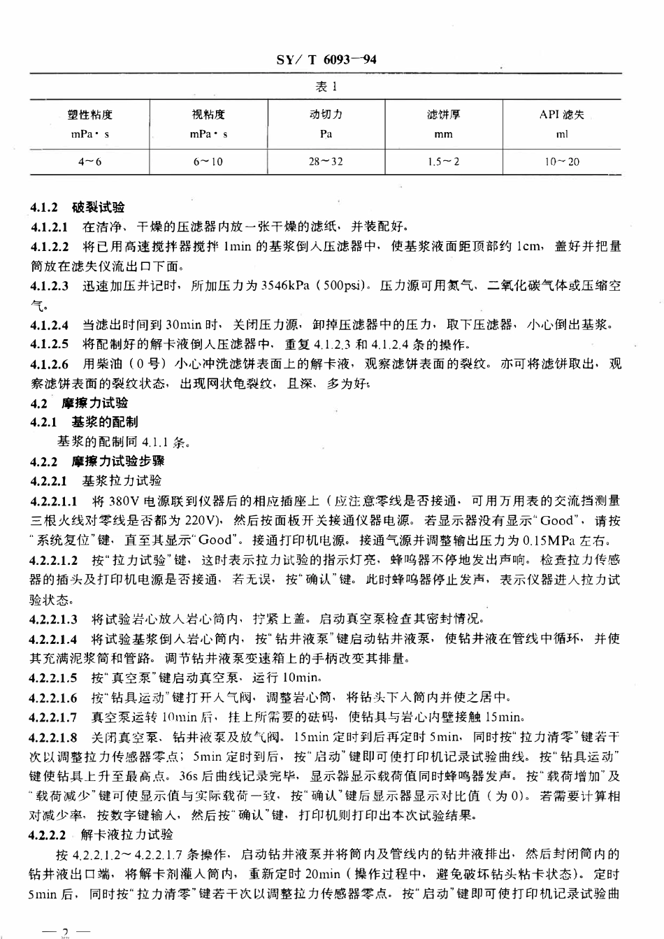 SYT 6093-94 钻井液用解卡剂评价程序.pdf_第3页