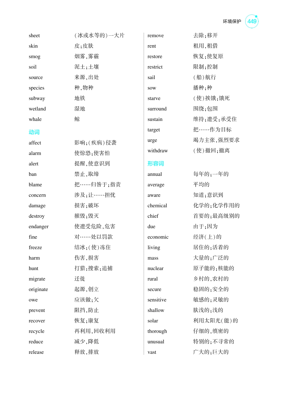 【英语】2025版新高考版《考点考法清单》-1_环境保护.pdf_第2页