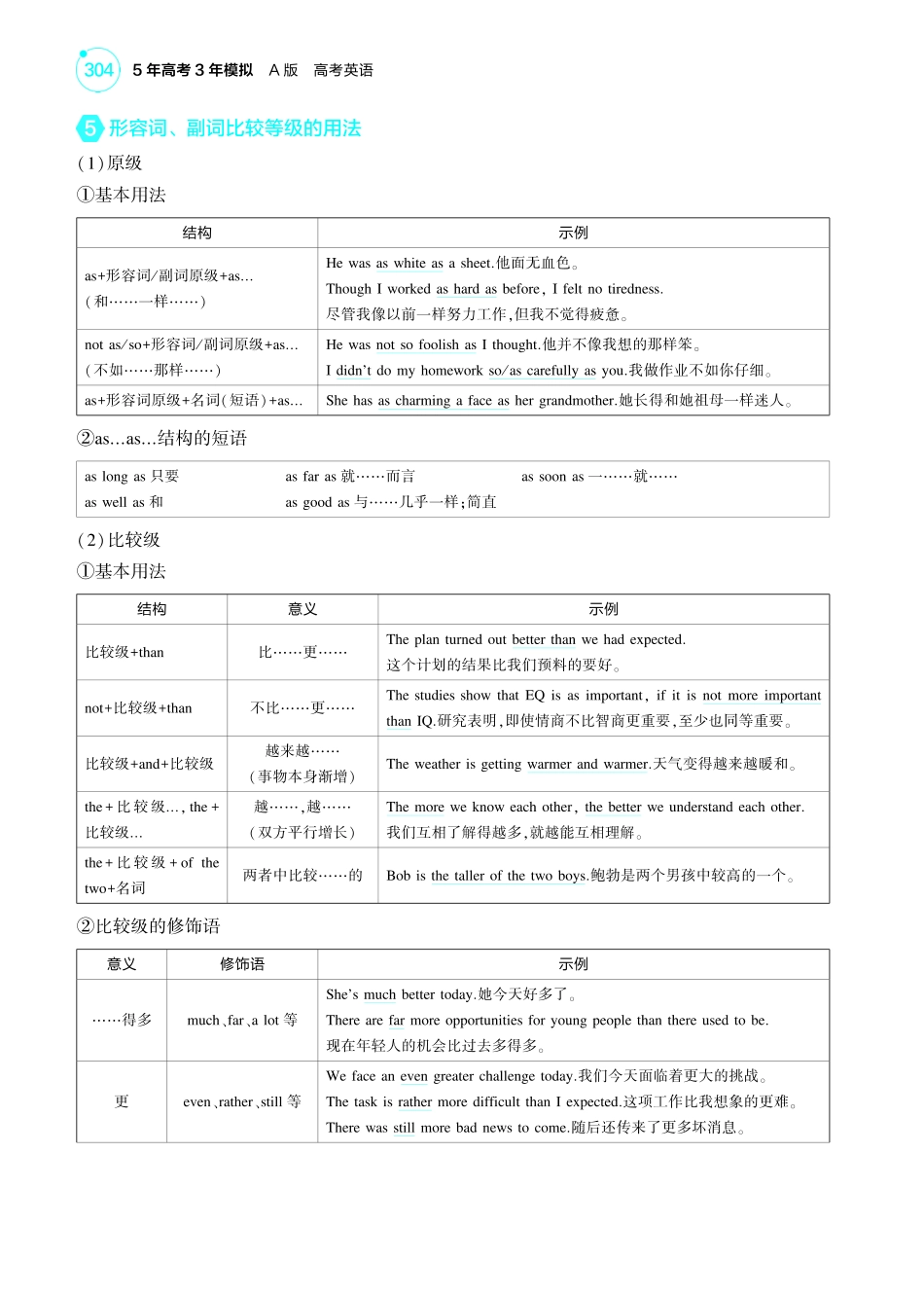 【英语】2025版新高考版《考点考法清单》-1_专题五_形容词、副词.pdf_第3页