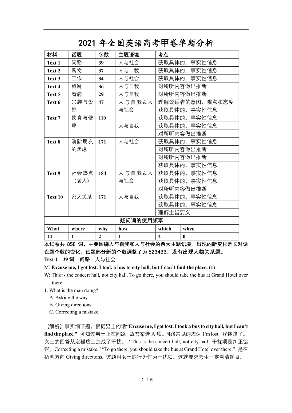 2021全国高考甲卷听力试题解析.pdf_第1页
