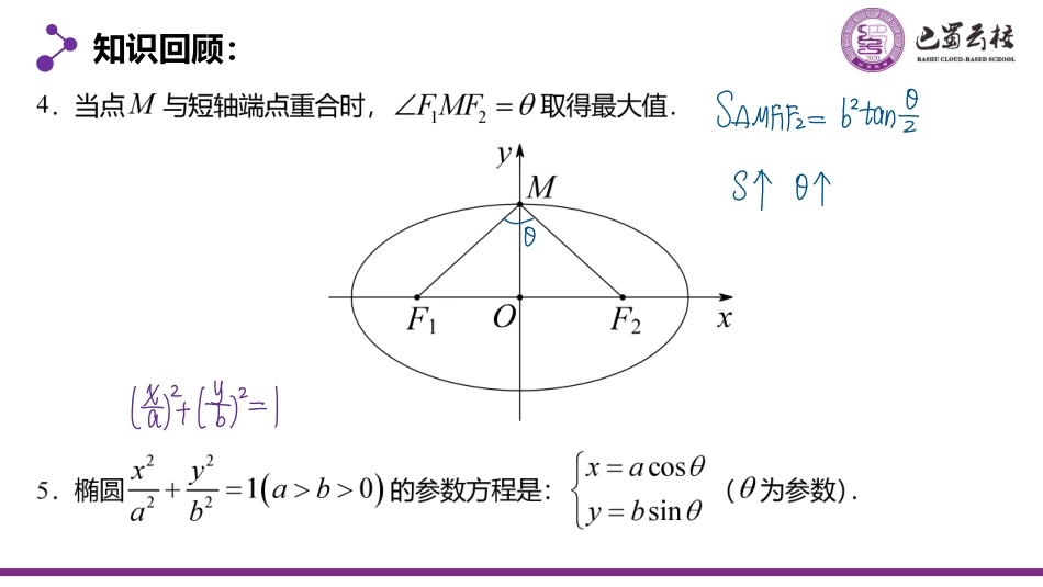 2025届巴蜀数学高二-3.1.4  椭圆的简单几何性质2教师版.pdf_第3页