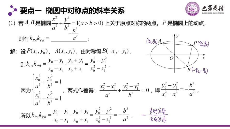 2025届巴蜀数学高二-3.1.6  直线与椭圆的位置关系2教师版.pdf_第2页