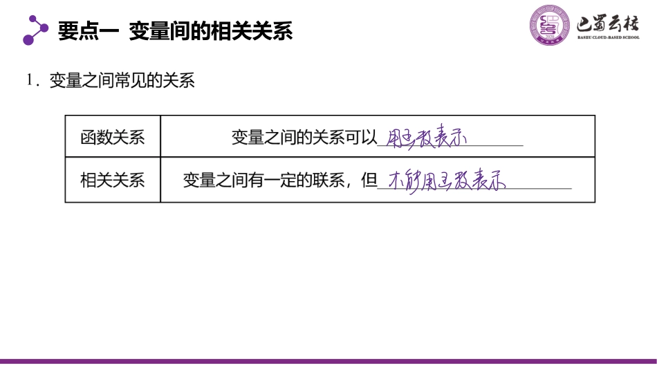 2025届巴蜀数学高二-8.1  变量间的相关关系与相关系数教师版.pdf_第3页