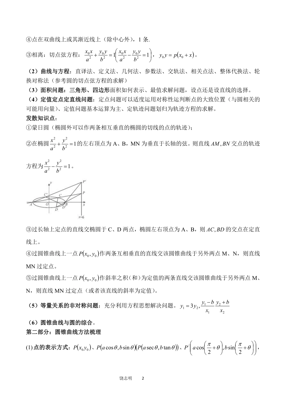2025届巴蜀数学高二-第11周—圆锥曲线综合集体备课素材饶志明.pdf_第2页