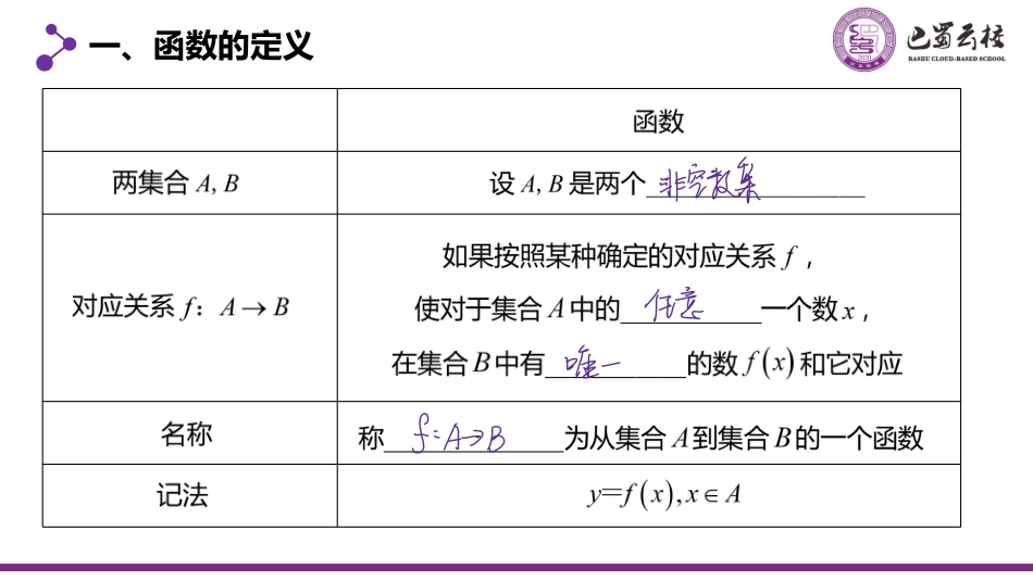 2025届巴蜀数学高二-一轮：2.1  函数及其表示教师版.pdf_第2页