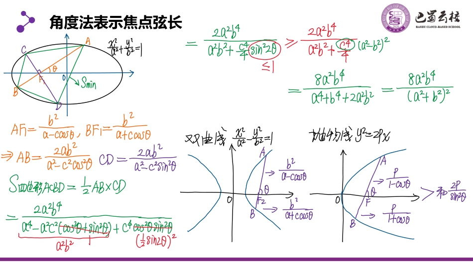 2025届巴蜀数学高二-圆锥曲线综合训练（周末课堂）.pdf_第2页