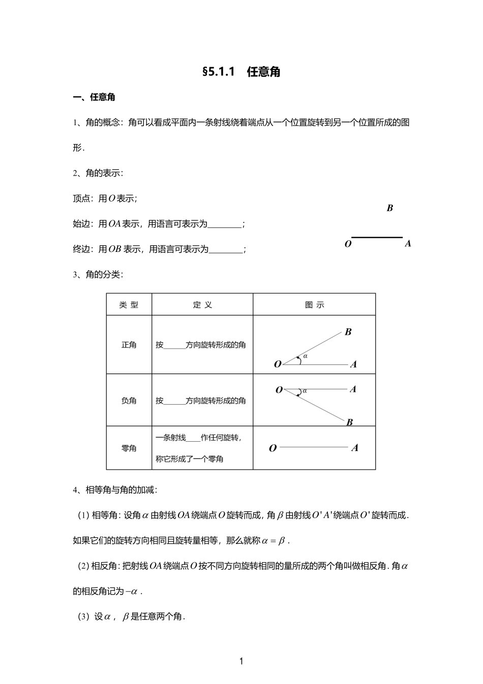 2025届巴蜀数学高一-三角函数第一周.pdf_第1页