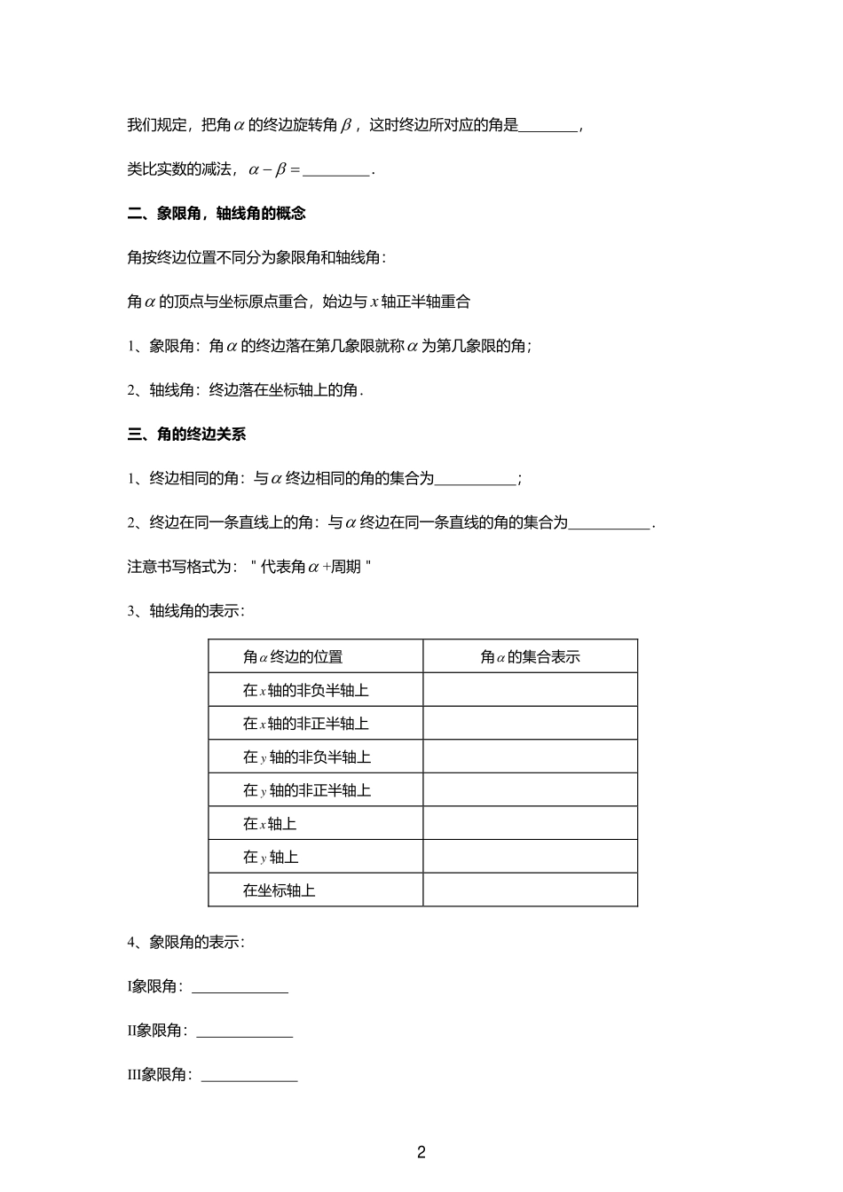 2025届巴蜀数学高一-三角函数第一周.pdf_第2页