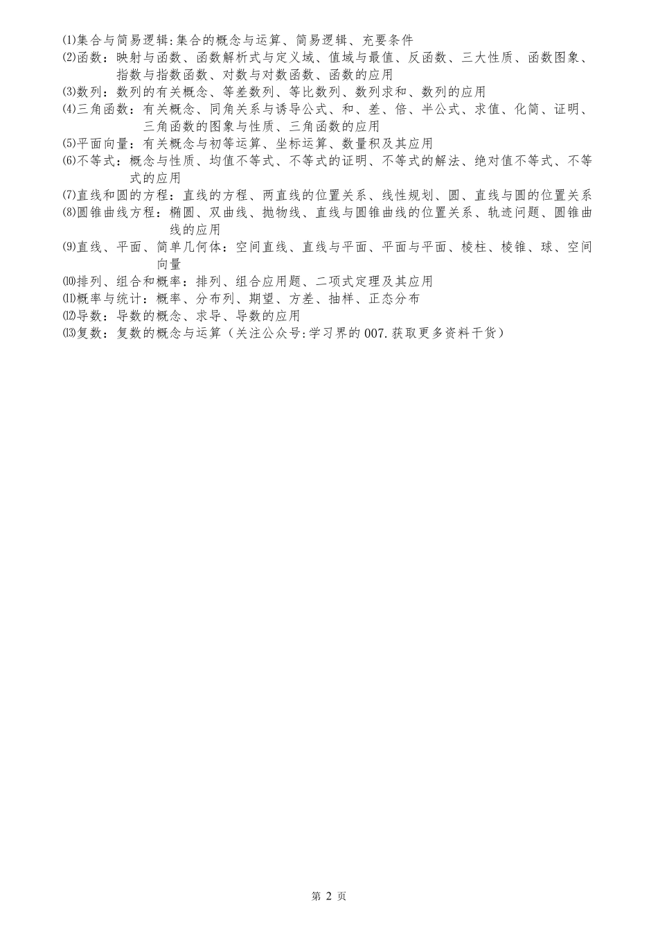 高中数学知识点清单（全）.pdf_第2页