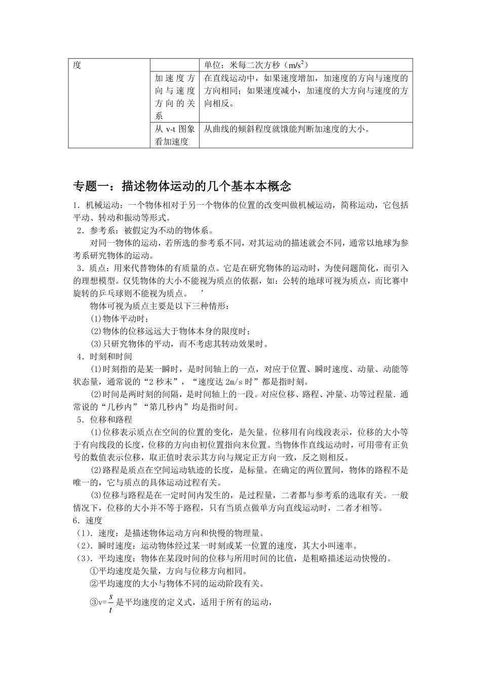 高中物理必修1知识清单.pdf_第2页