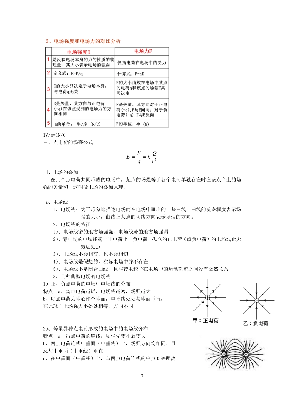 高中物理选修3-1知识清单.pdf_第3页