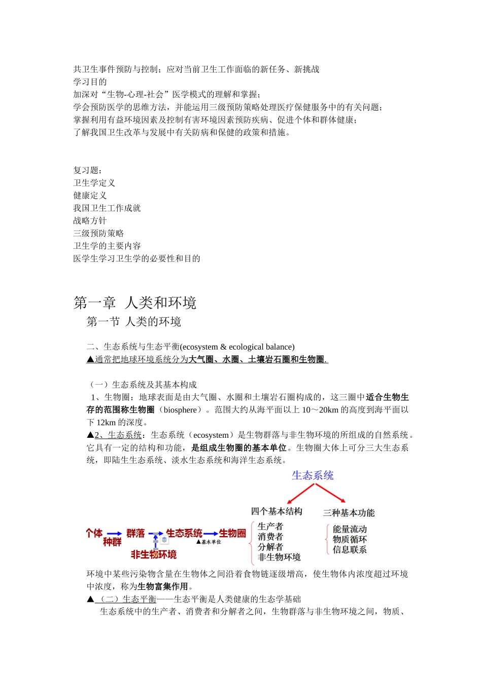 医学学科：《卫生学》整理笔记（整理的很好，不过有缺）.doc_第2页
