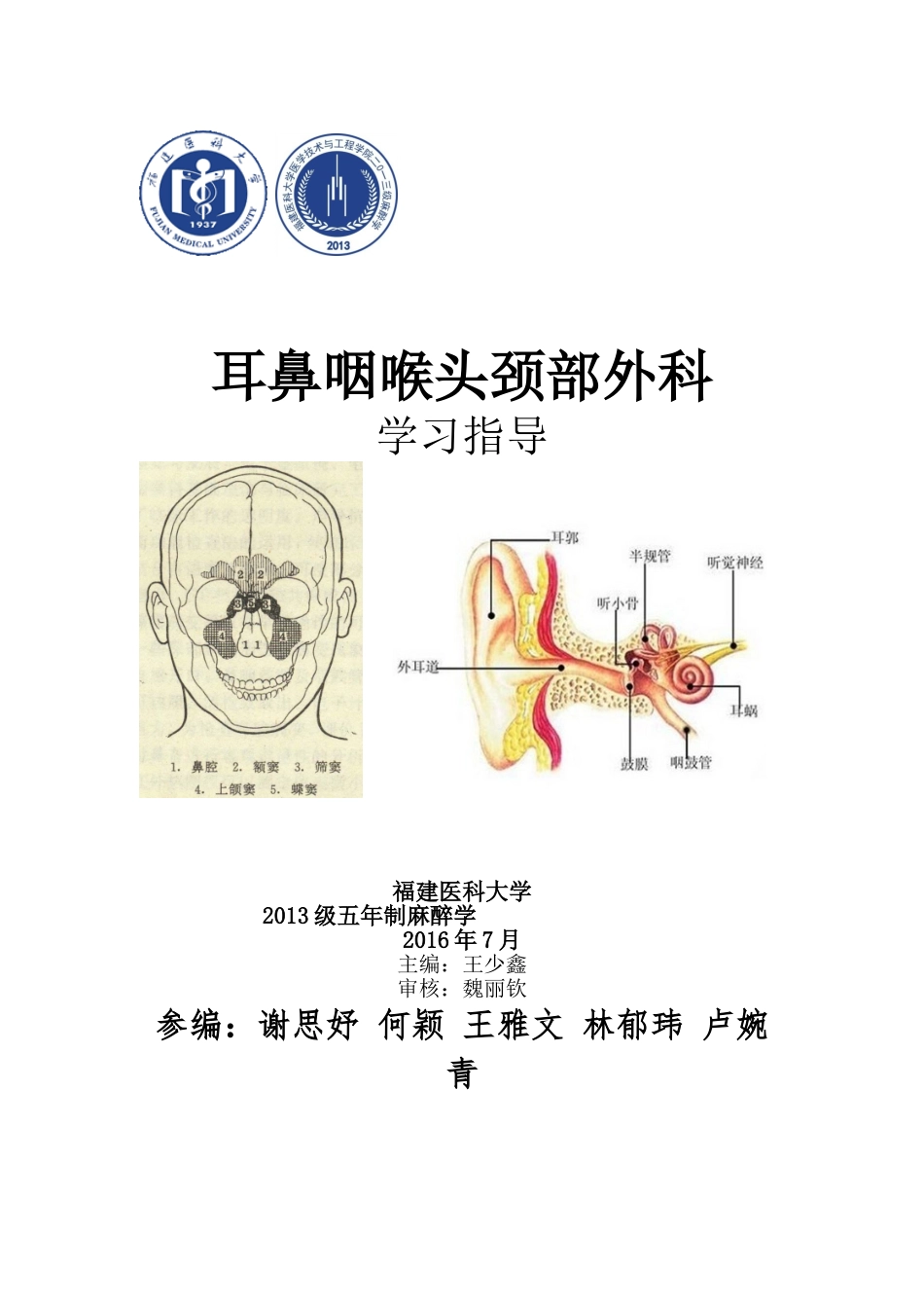 医学学科：【13麻醉】耳鼻咽喉头颈部外科.doc_第1页