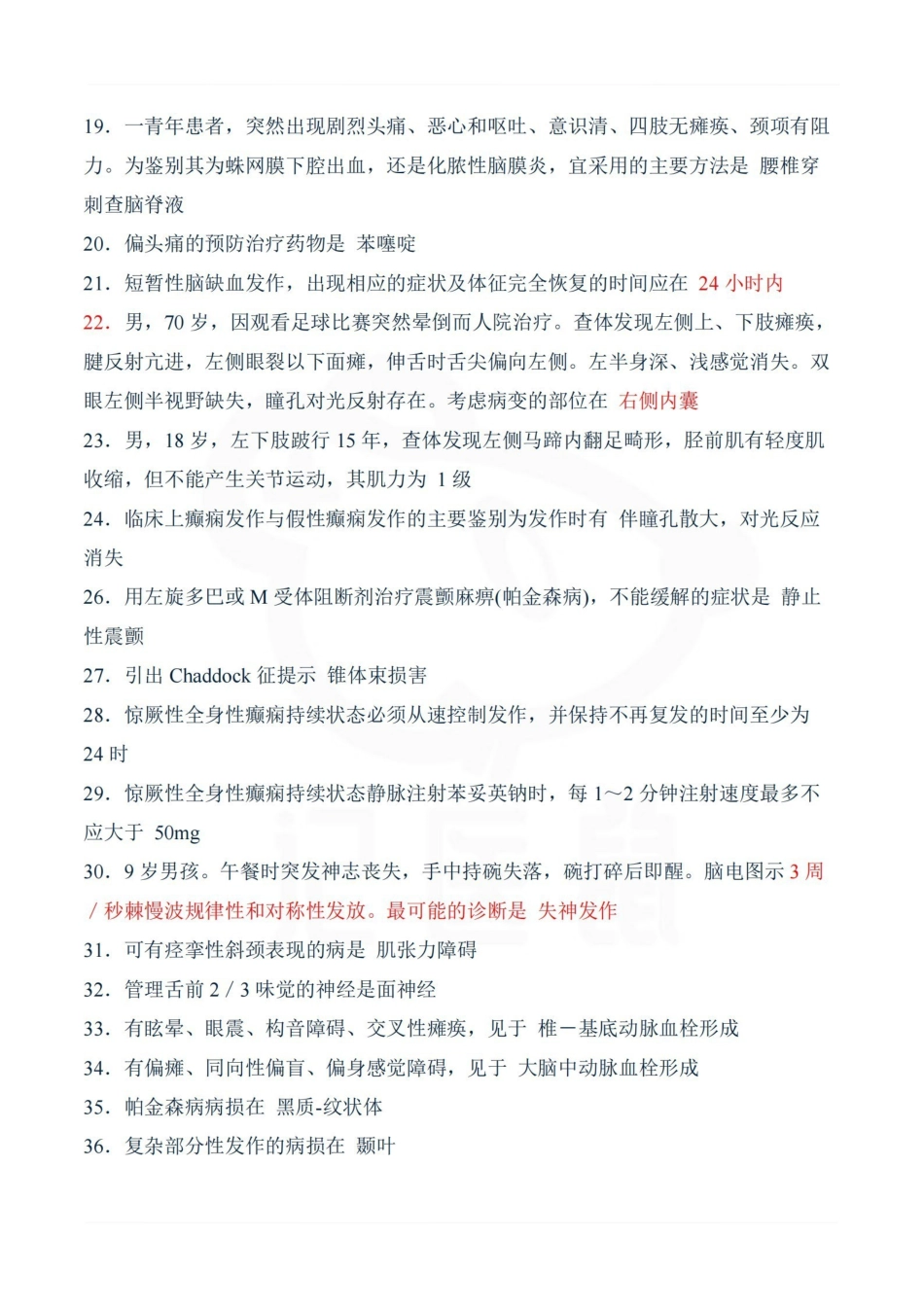医学学科：神经病学—考点.pdf_第2页
