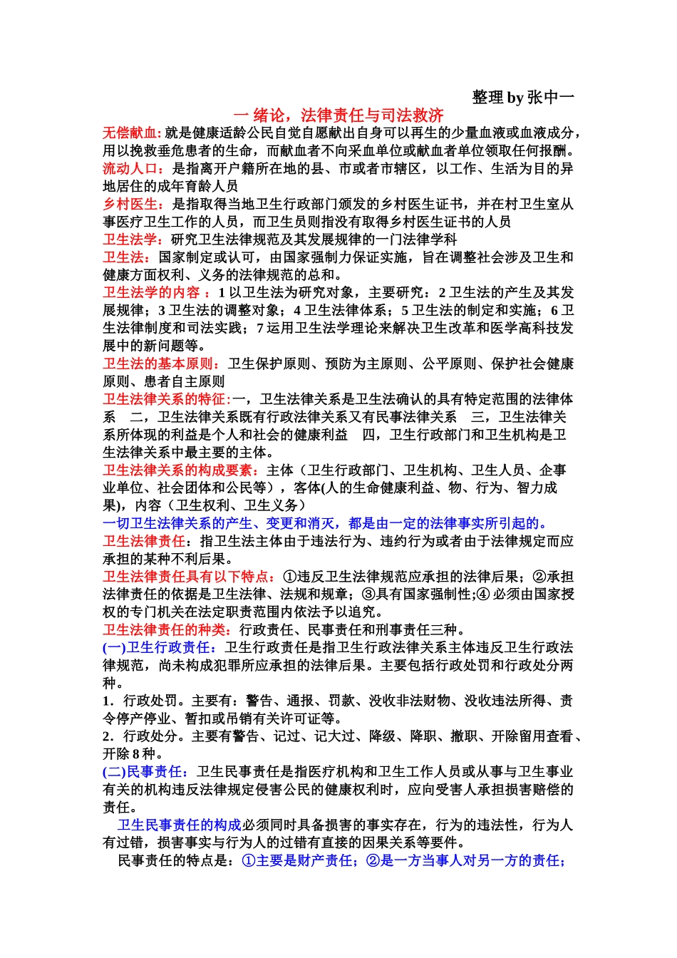 医学学科：卫生法学重点整理.doc_第1页