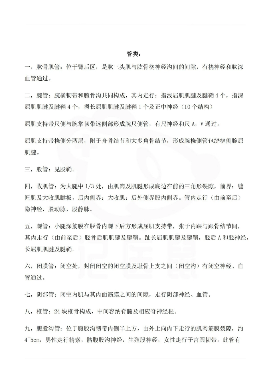 医学学科：局部解剖学 知识点分类总结.pdf_第3页
