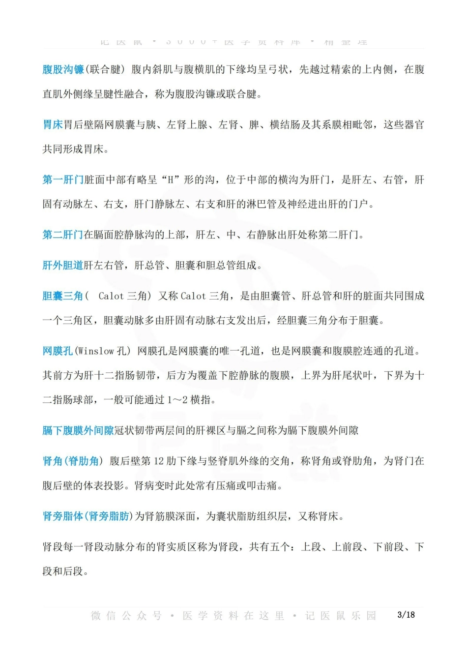医学学科：局部解剖学 重要名解 + 简答.pdf_第3页