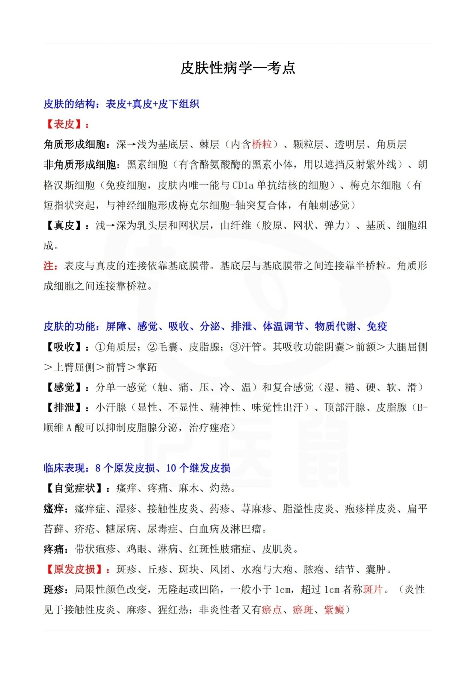 医学学科：皮肤性病学—考点.pdf_第1页