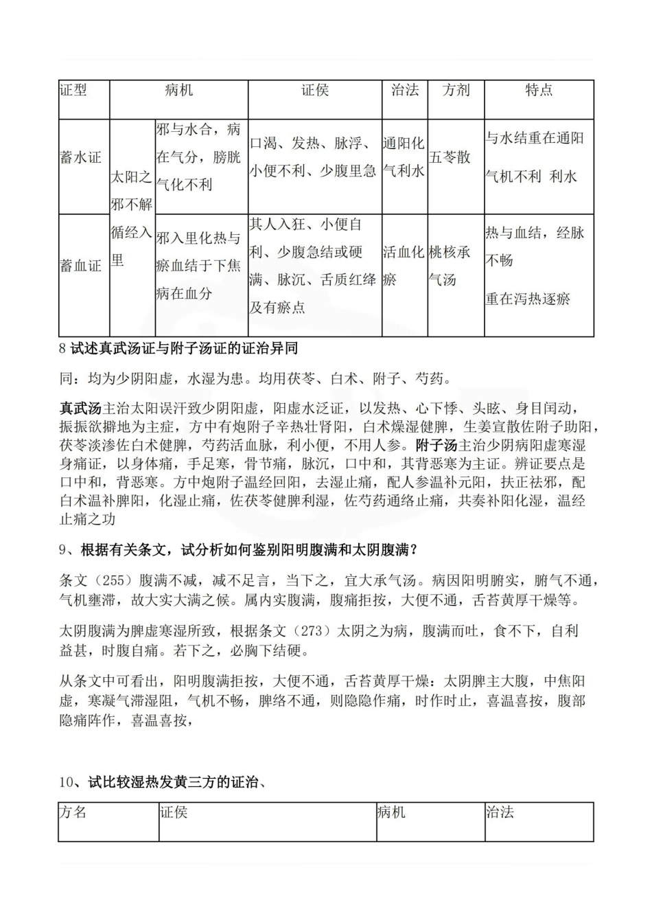 医学学科：伤寒论—考试押题A.pdf_第3页