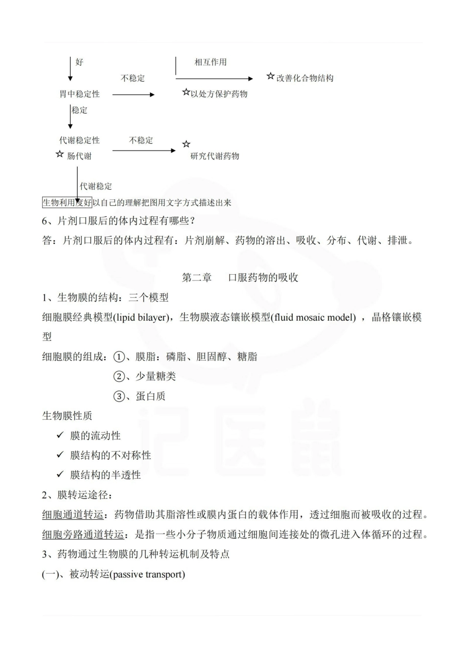 医学学科：生物药剂学与药代动力学—整理笔记.pdf_第2页