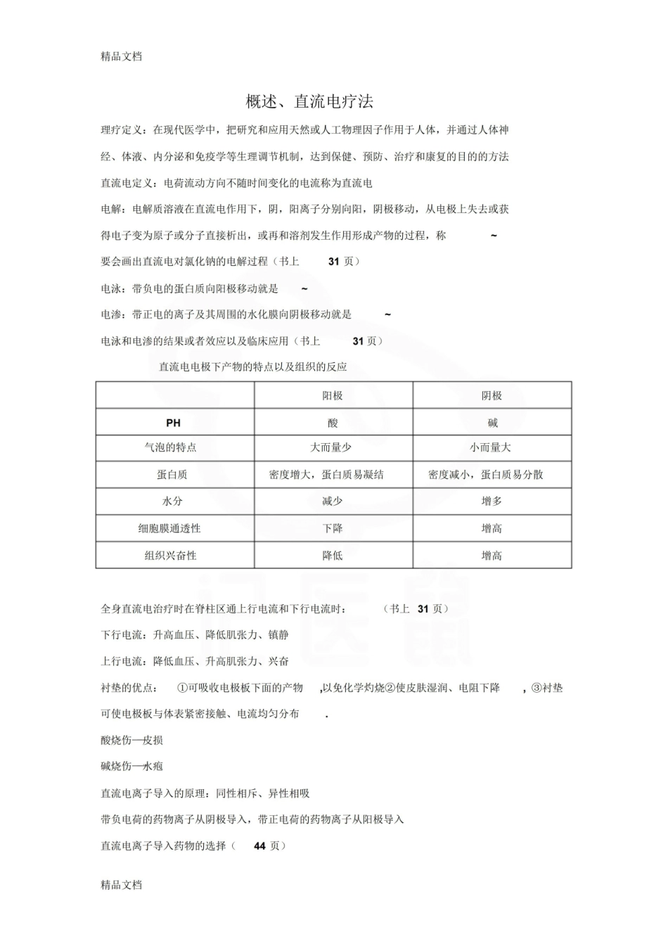医学学科：物理因子治疗技术—整理笔记.pdf_第1页