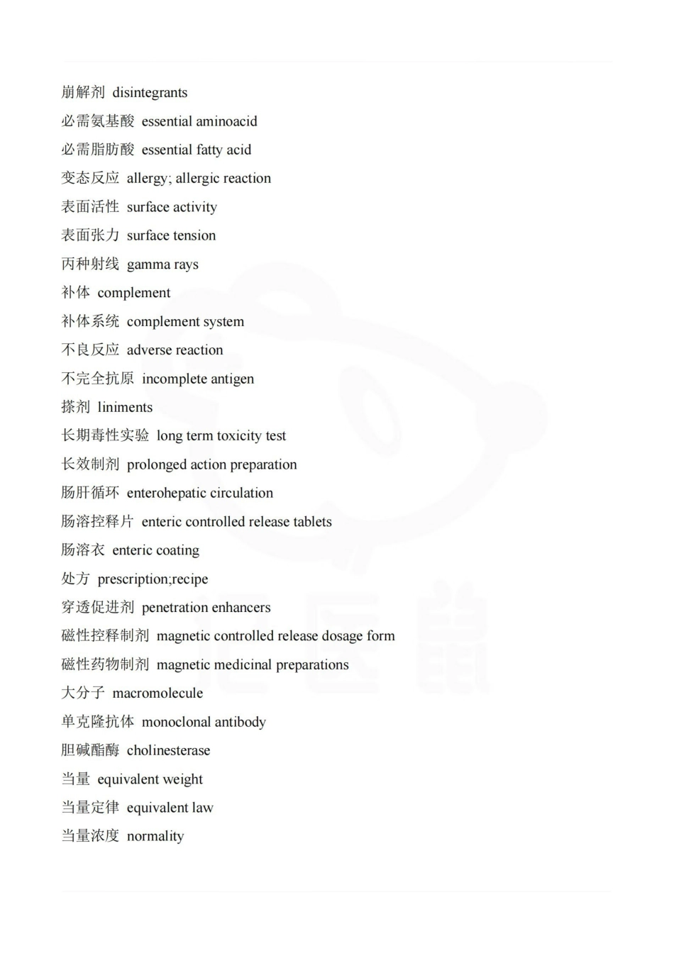 医学学科：药学英语—词汇总结.pdf_第2页