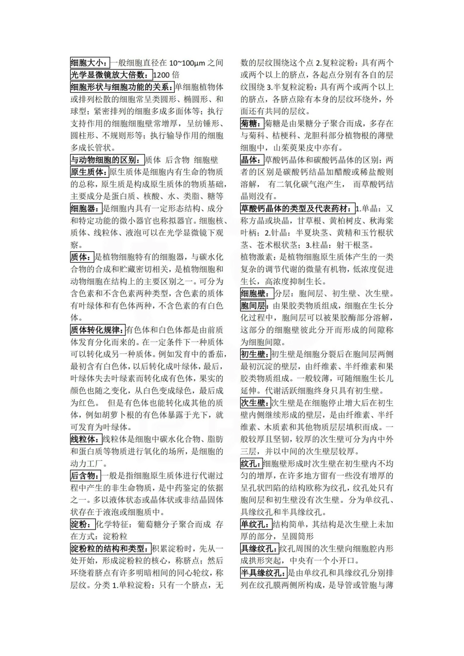 医学学科：药用植物学--名词解释 .pdf_第1页