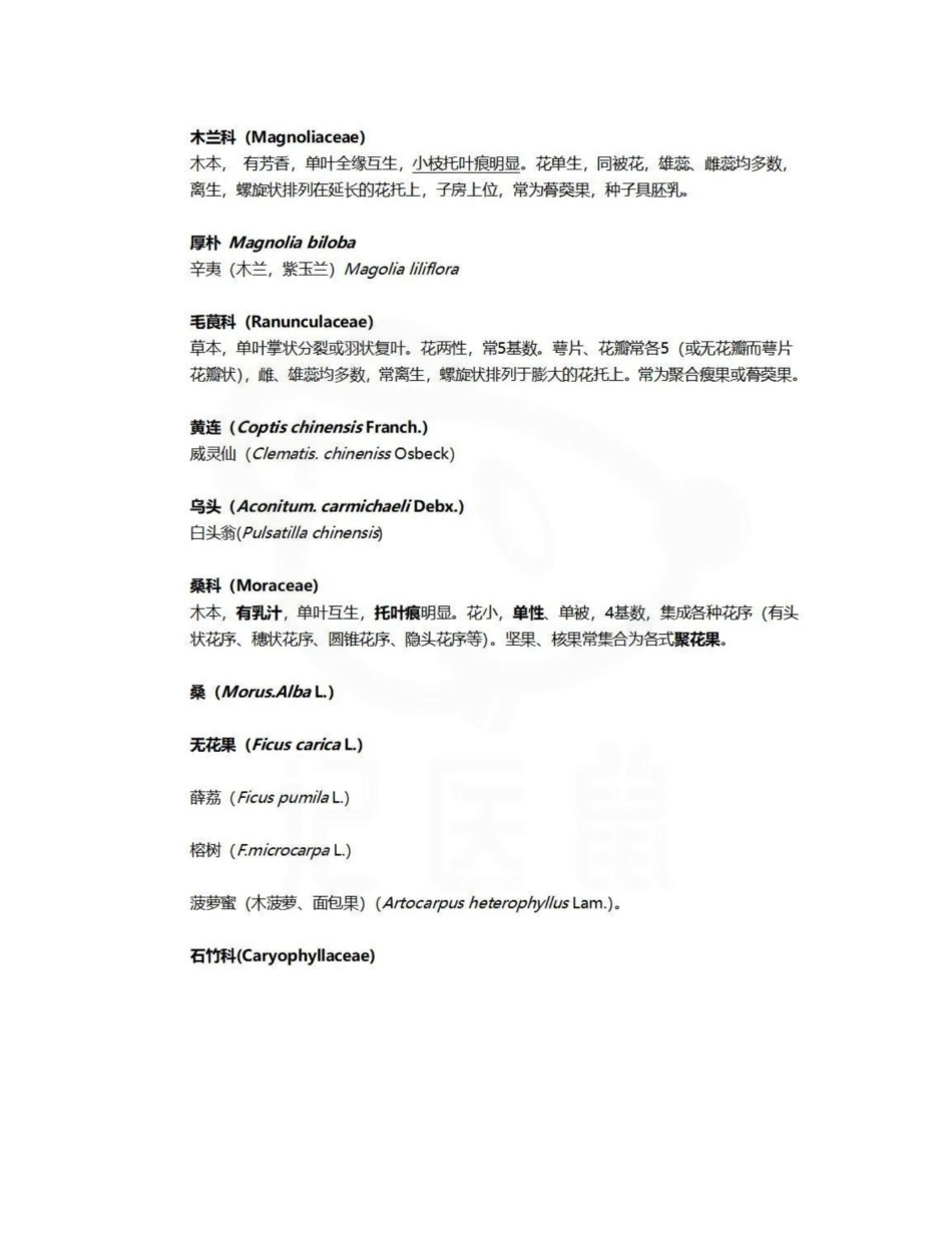 医学学科：药用植物学—重点科特征.pdf_第1页