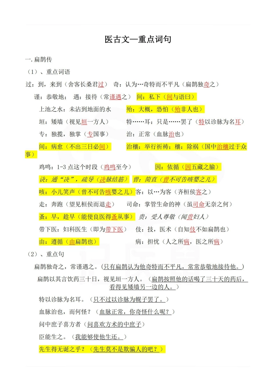 医学学科：医古文—重点词句.pdf_第1页