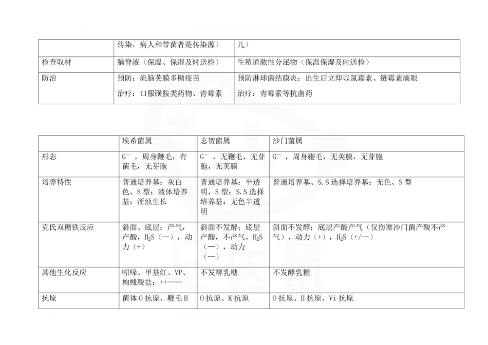 医学学科：医学微生物学—表格总结B.pdf_第3页
