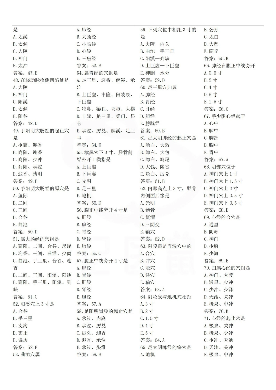 医学学科：针灸学—选择题库B.pdf_第3页