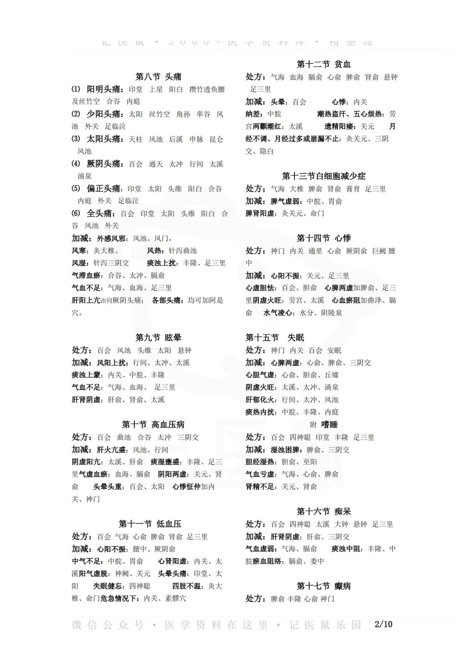 医学学科：针灸治疗学—整理笔记.pdf_第2页
