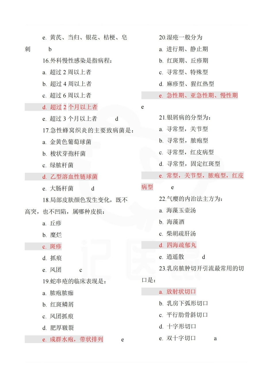 医学学科：中西医结合外科学—题库.pdf_第3页