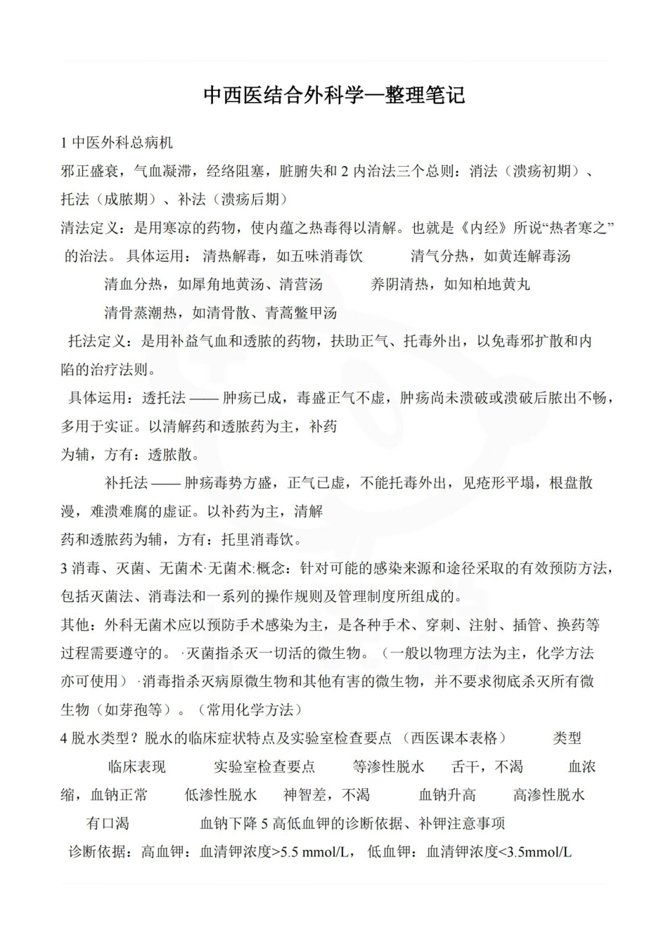 医学学科：中西医结合外科学—整理笔记.pdf_第1页
