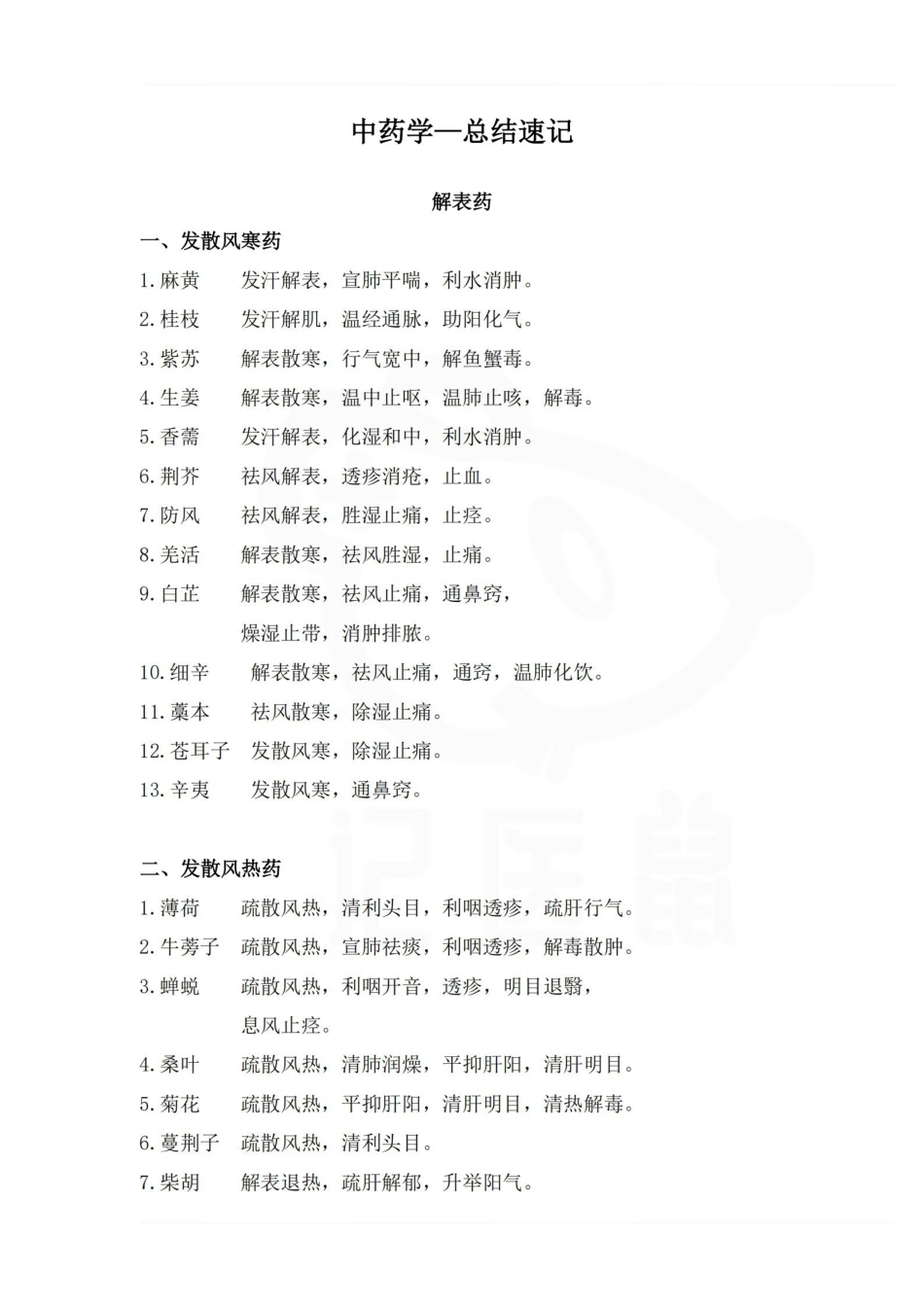 医学学科：中药学—总结速记.pdf_第1页