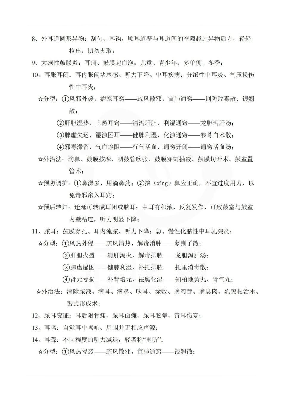 医学学科：中医耳鼻喉科学—重点总结.pdf_第2页