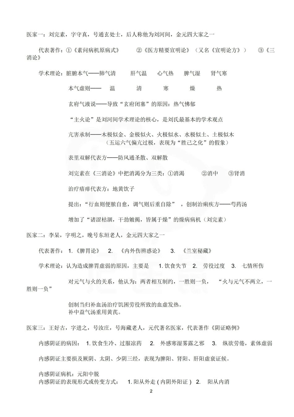 医学学科：中医各家学说—整理笔记.pdf_第2页