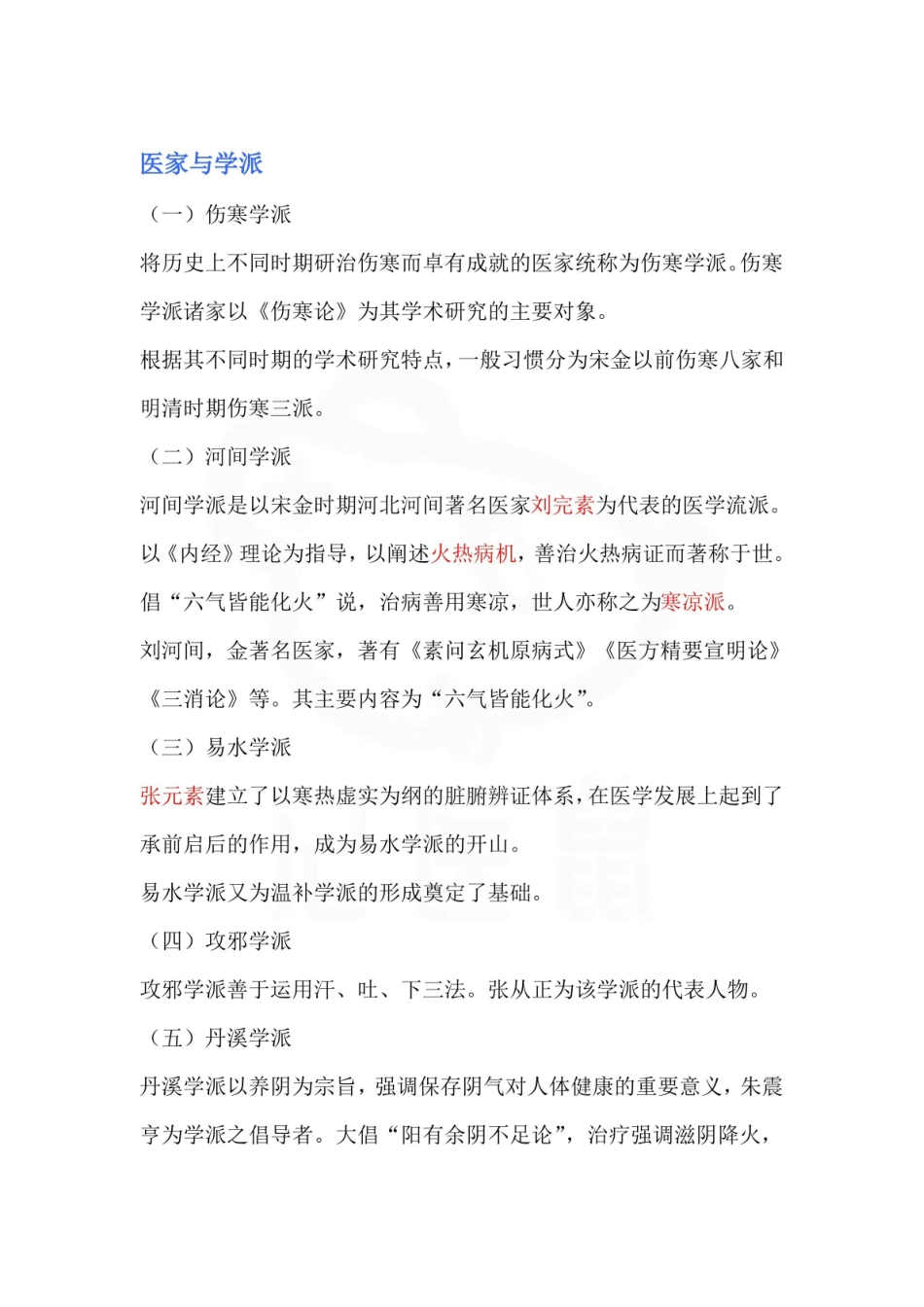 医学学科：中医各家学说—重点总结.pdf_第1页