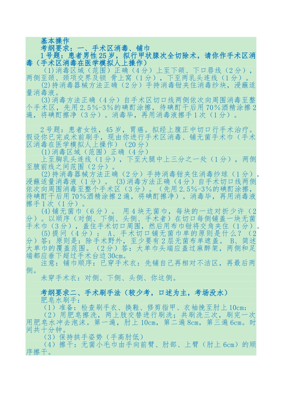 医学：实践技能考试历年基本操作考官手册汇总.doc_第1页