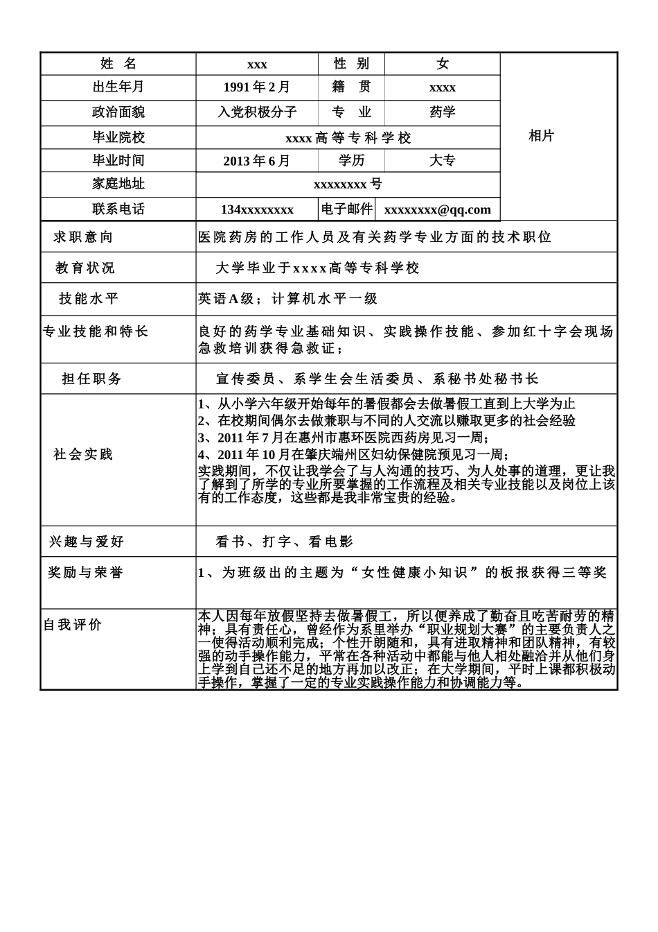 医学：药品销售个人简历模板下载.doc_第2页