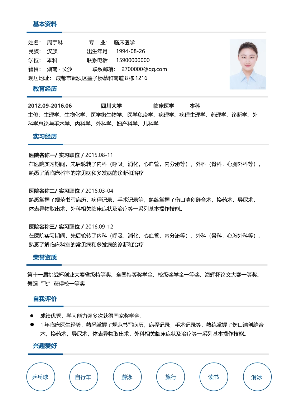 医学：医生四页简历03.docx_第2页