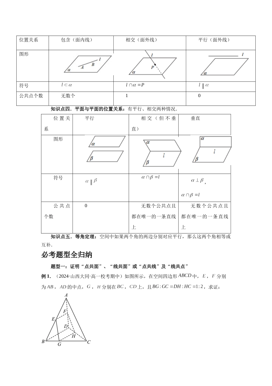 2025高考数学必刷5000题-第47讲 空间点、直线、平面之间的位置关系（教师版）.docx_第2页