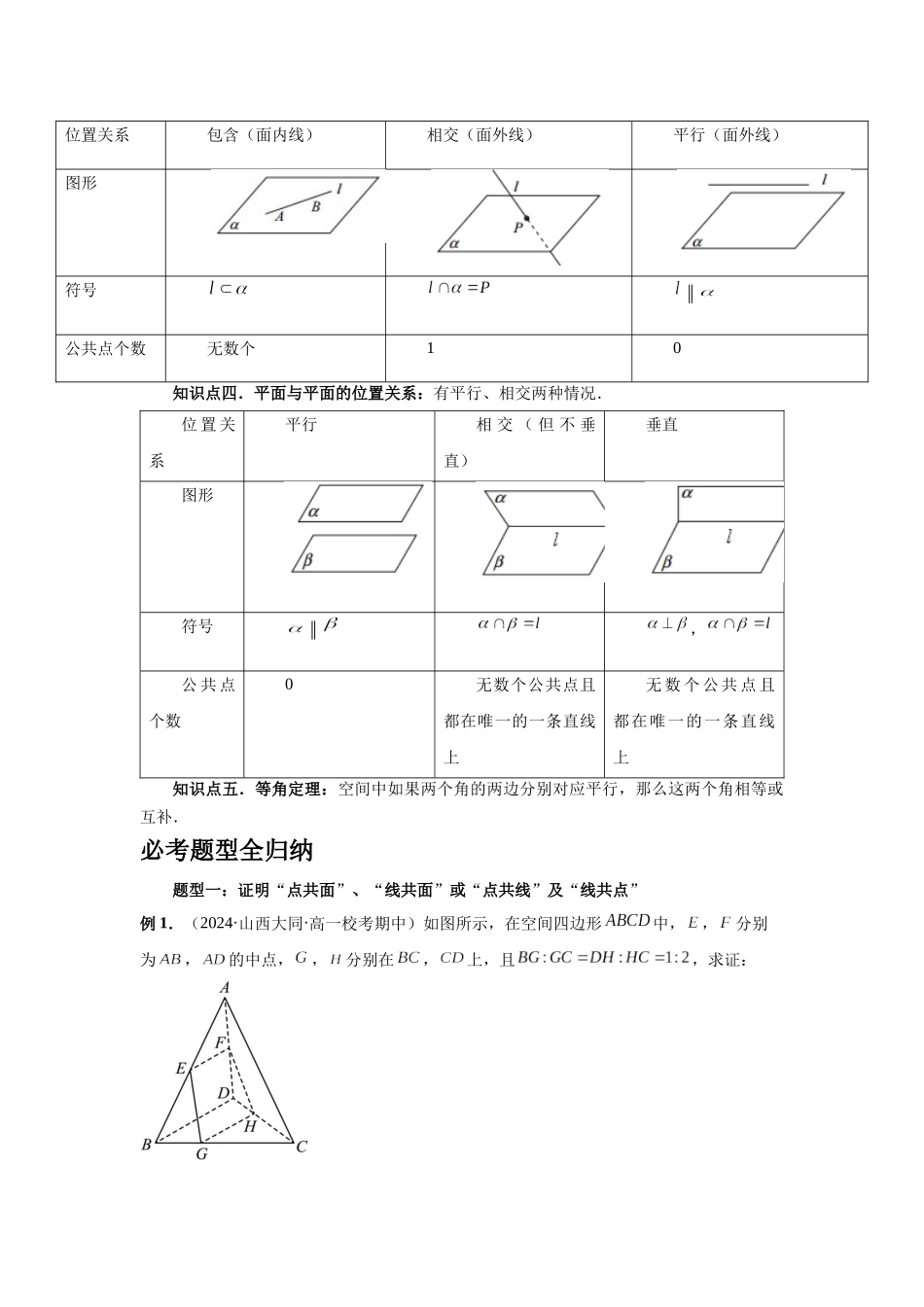 2025高考数学必刷5000题-第47讲 空间点、直线、平面之间的位置关系（学生版）.docx_第2页