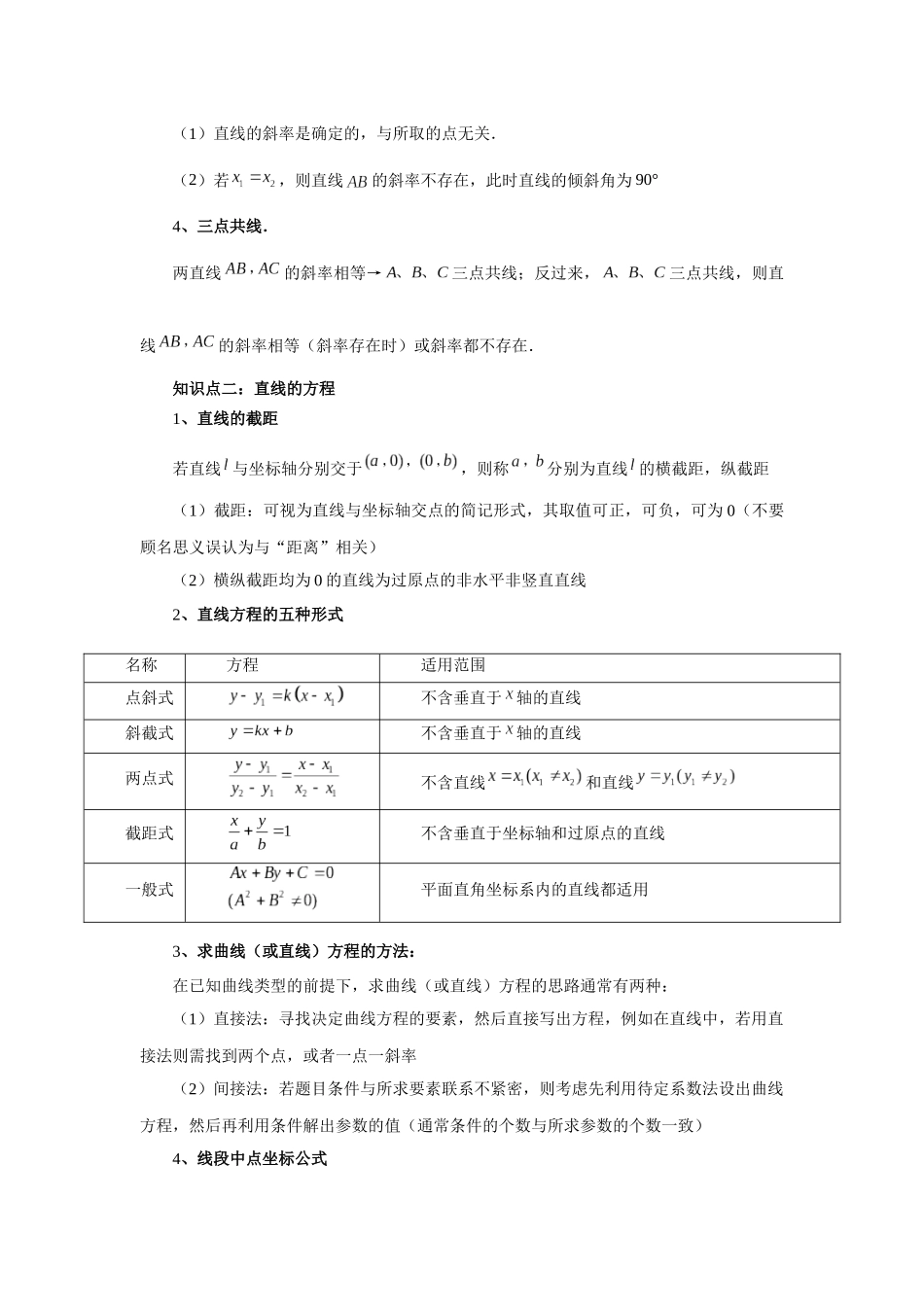 2025高考数学必刷5000题-第57讲 直线的方程（教师版）.docx_第2页