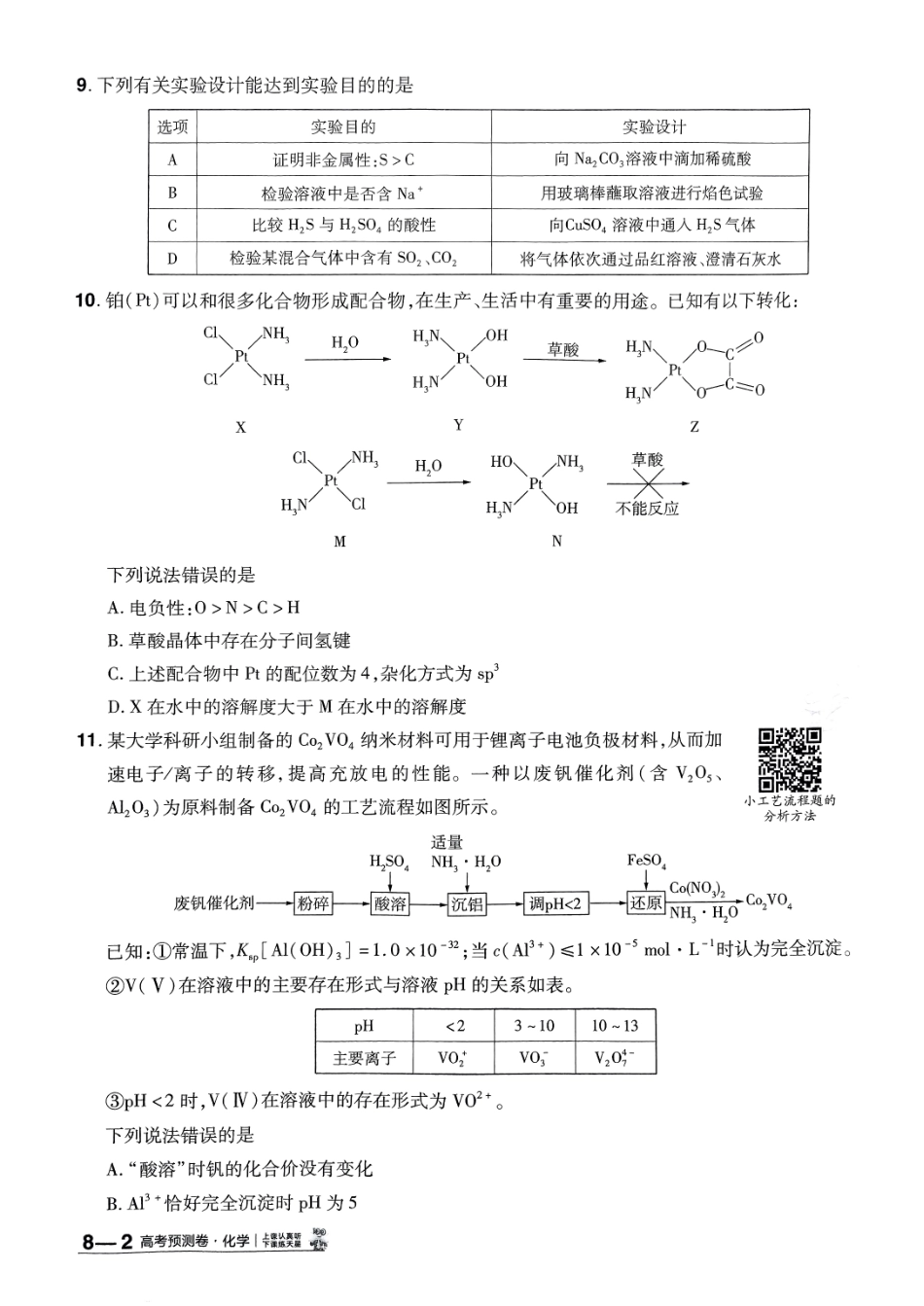 2025金考卷高考预测卷化学试卷八（新教材）.pdf_第3页