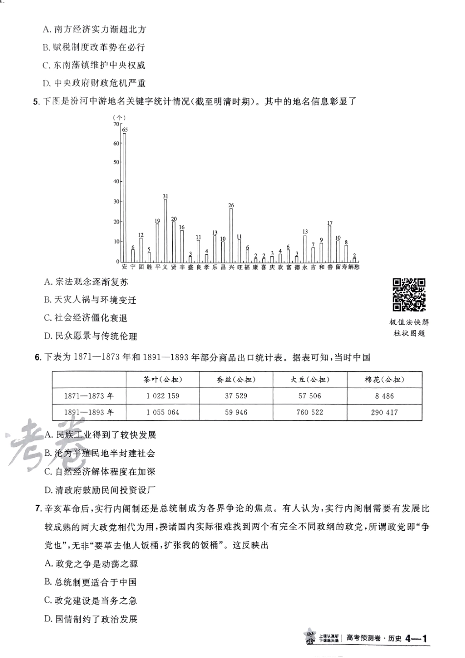 2025金考卷高考预测卷历史试卷四（新教材）.pdf_第2页
